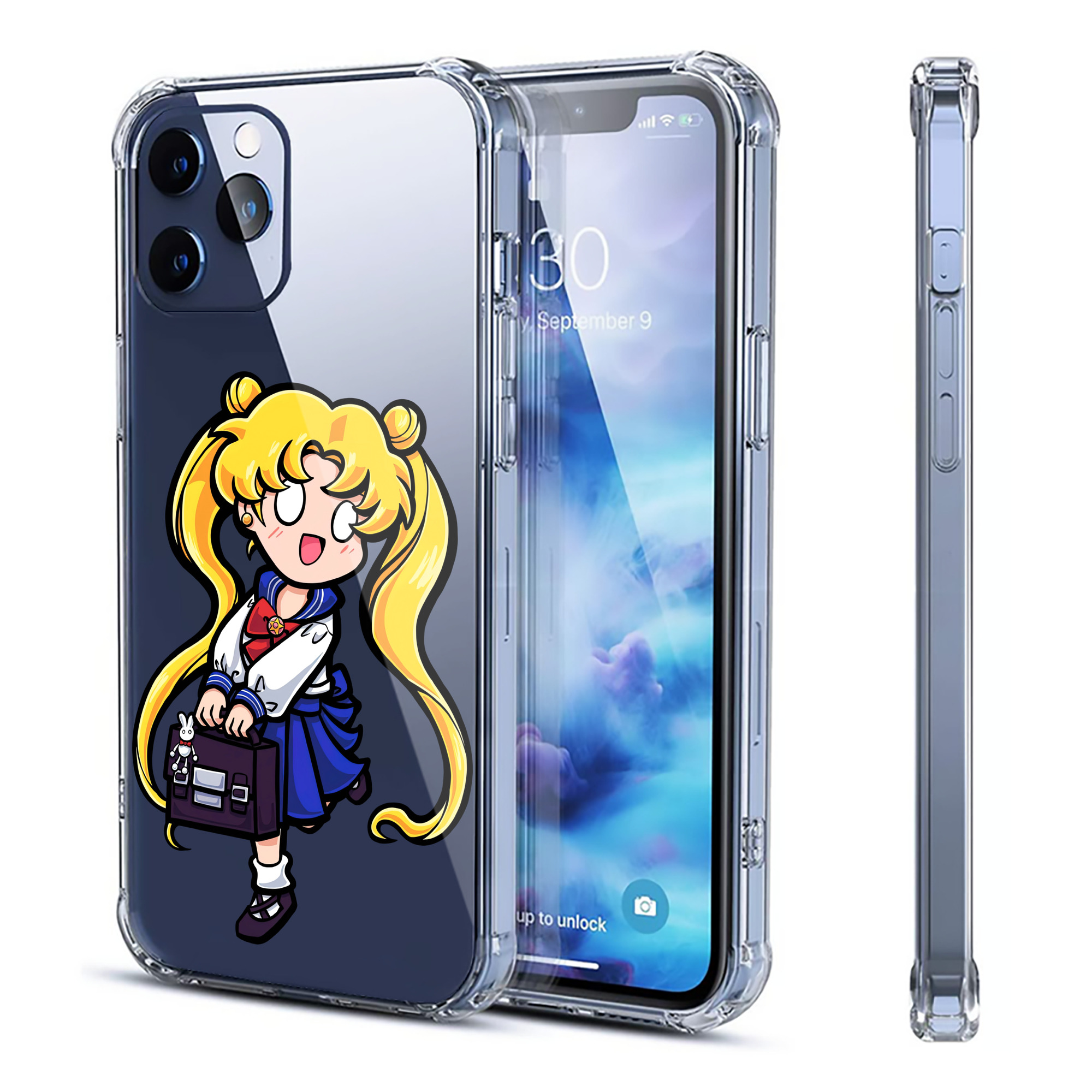 （画像用） 美少女戦士セーラームーン 愛野 美奈子 あいの みなこ Sailor Moon Aino Minako 【iPhone 12シリーズ対応】透明スマホケース（クリアソフトケース）